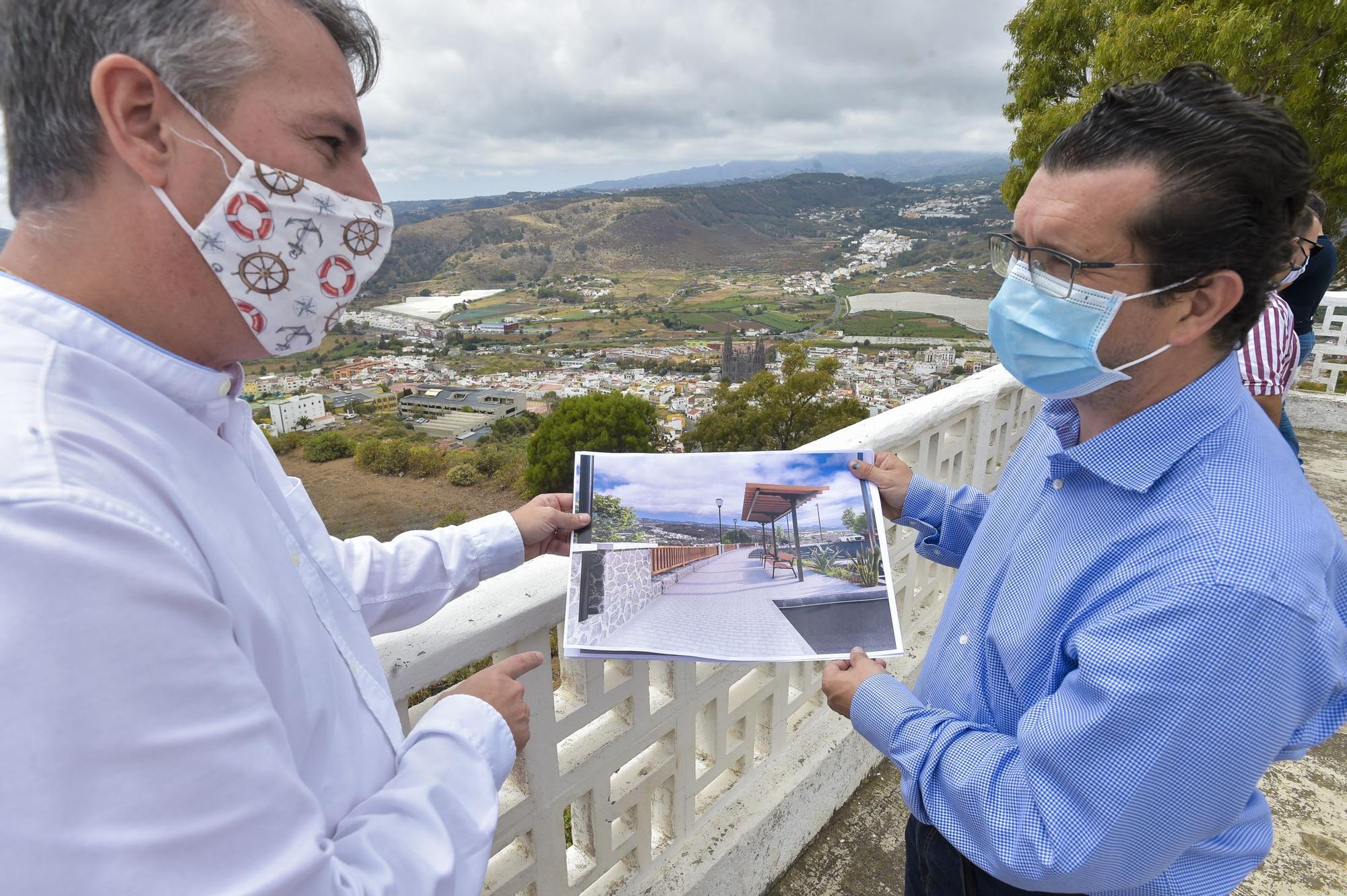 Presentación de las obras para la reapertura del mirador de la Montaña de Arucas