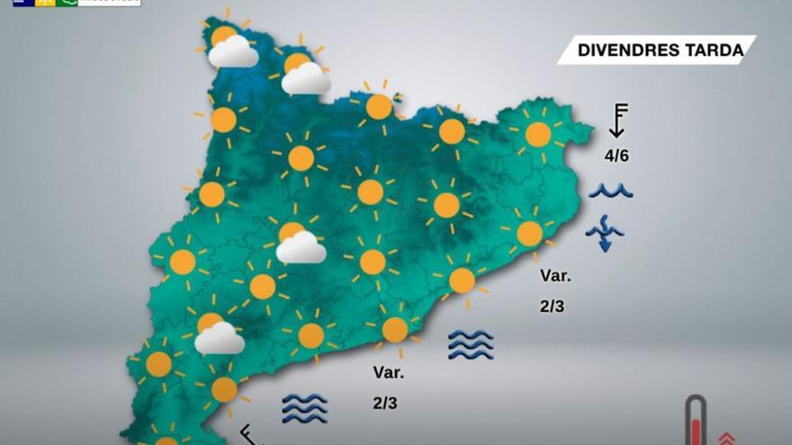 Divendres de sol i màximes de 13ºC a les comarques centrals