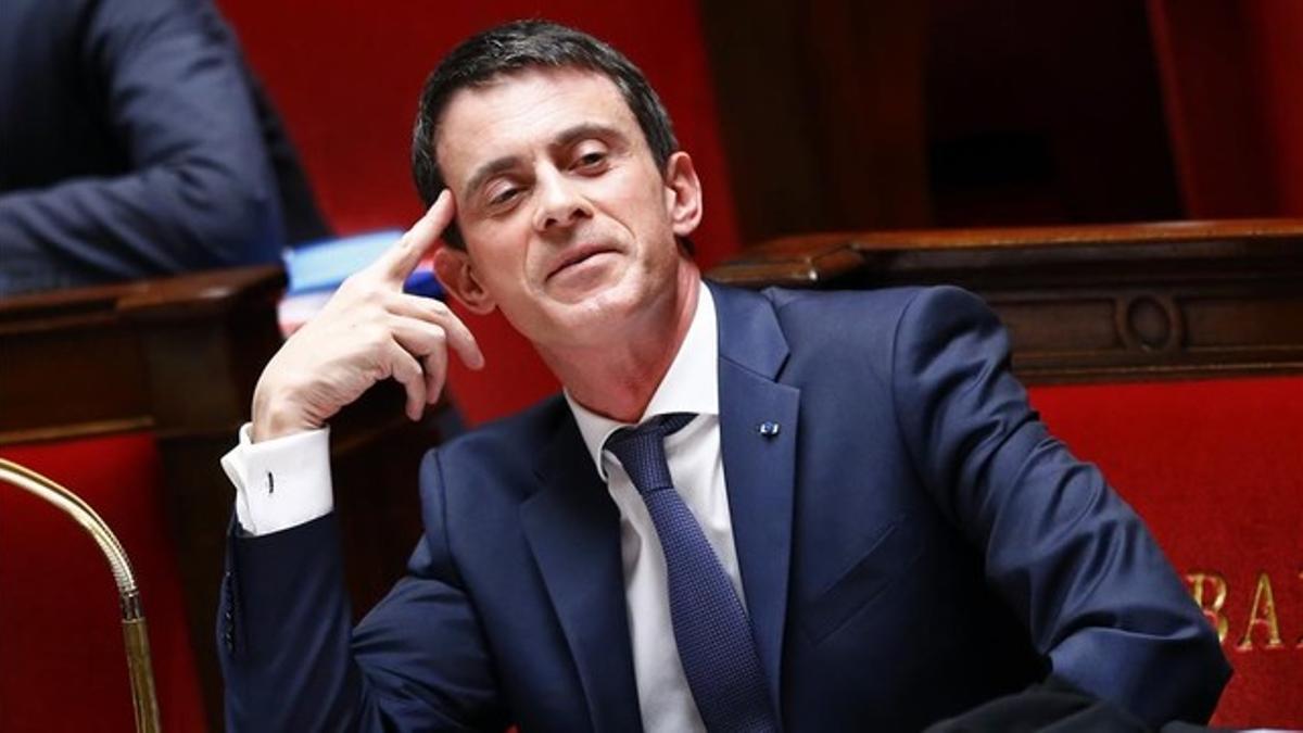 El primer ministro, Manuel Valls, en la Asamblea Nacional, este viernes.