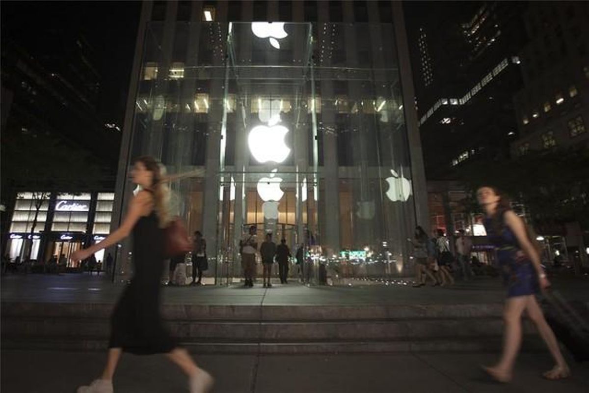 Botiga Apple de Nova York. Botiga Apple de Nova York.