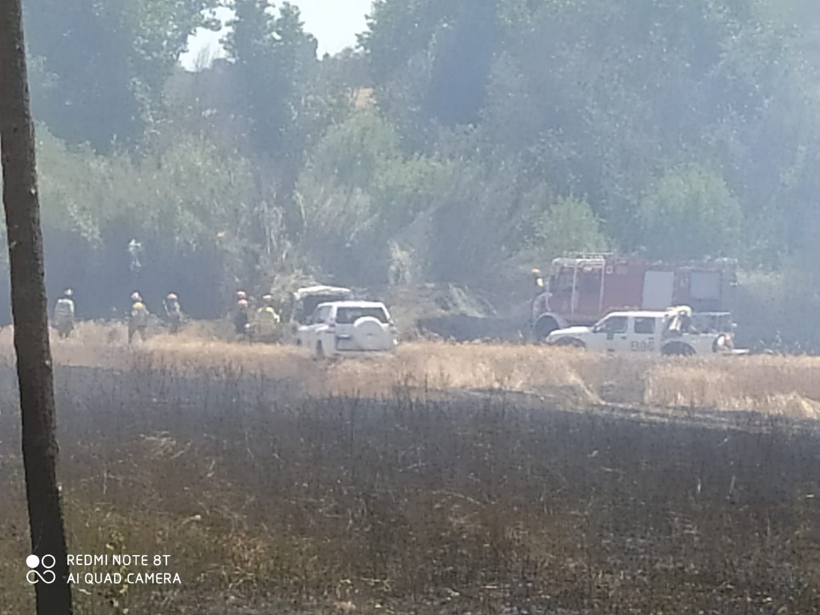 Imágenes del incendio en la N-432