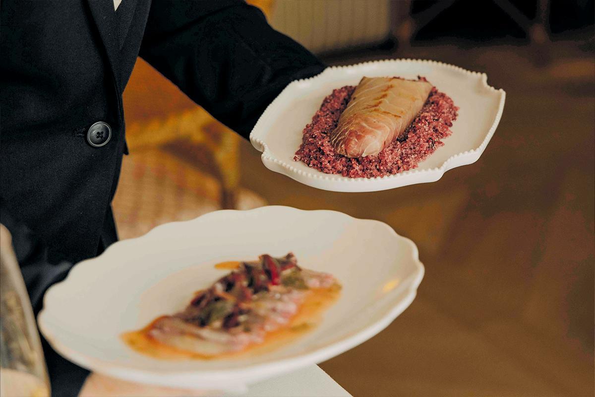 Gravlax de corbina en El Patio de Claudio