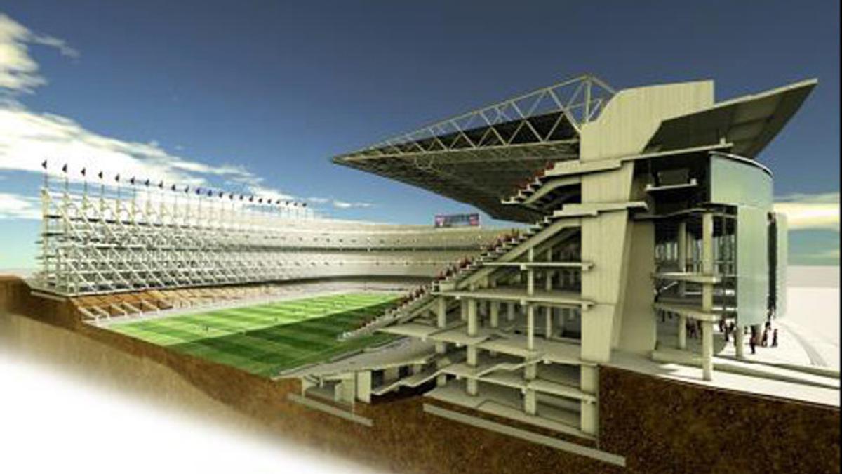 Una maqueta de lo que puede ser el futuro Camp Nou