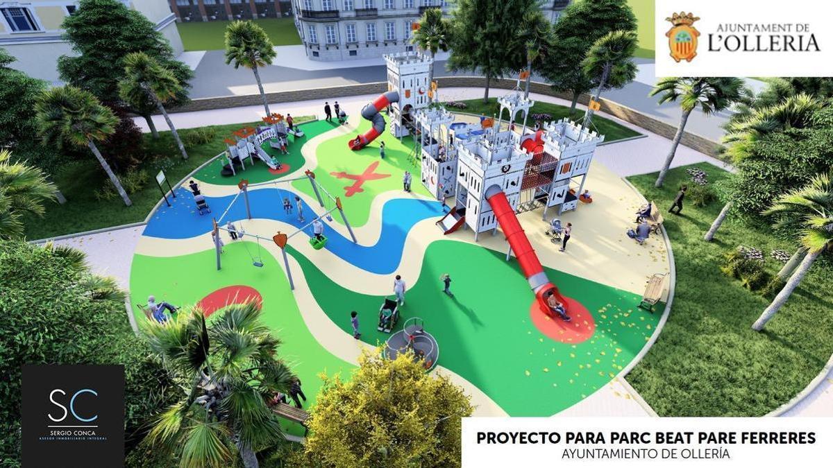 Diseño para la renovación del área infantil y la iluminación del Parque Beat Pare Ferreres de L'Olleria.
