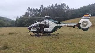 Evacuan en helicóptero a una mujer de Castrillón desaparecida durante la madrugada