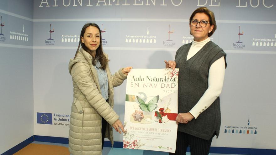 Los niños lucentinos aprenden sobre medio ambiente en el Aula de la Naturaleza navideña