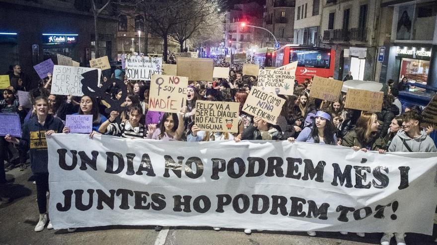 Edició de l'any passat de la manifestació del 8-M pels carrers de Manresa