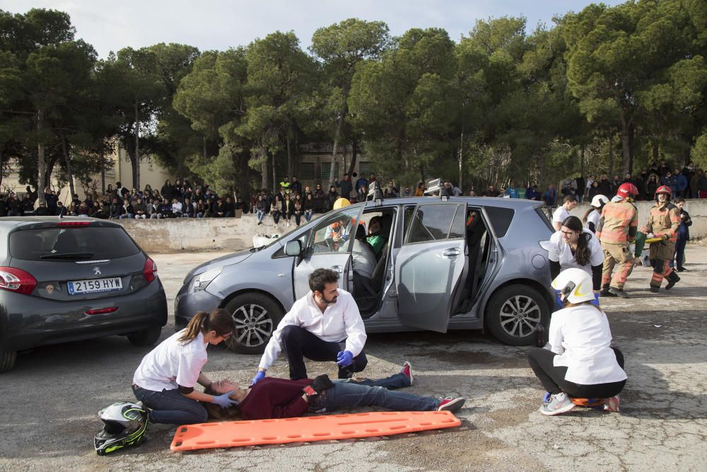 Simulacro de la Escuela de Enfermería de Castelló