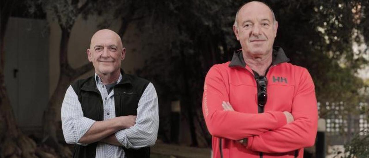 Fernando de España y Toni Estelrich, recién jubilados tras 41 años en los Bombers de Palma.