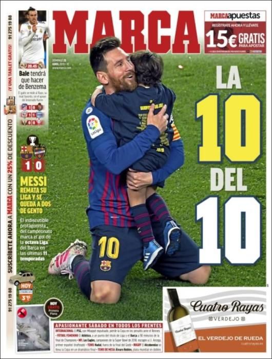 Portada MARCA domingo 28 de abril de 2019