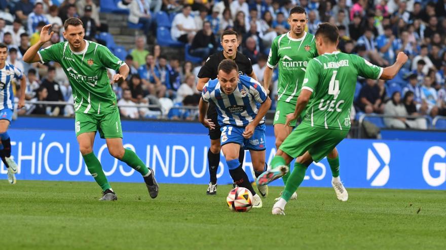 Posiciones de deportivo la coruña contra ue cornellà