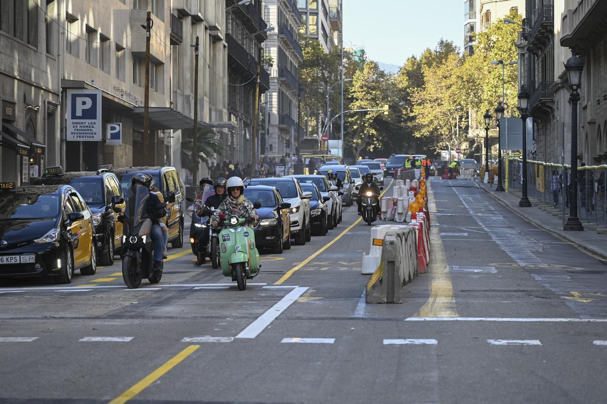 La Vía Layetana de Barcelona en obras