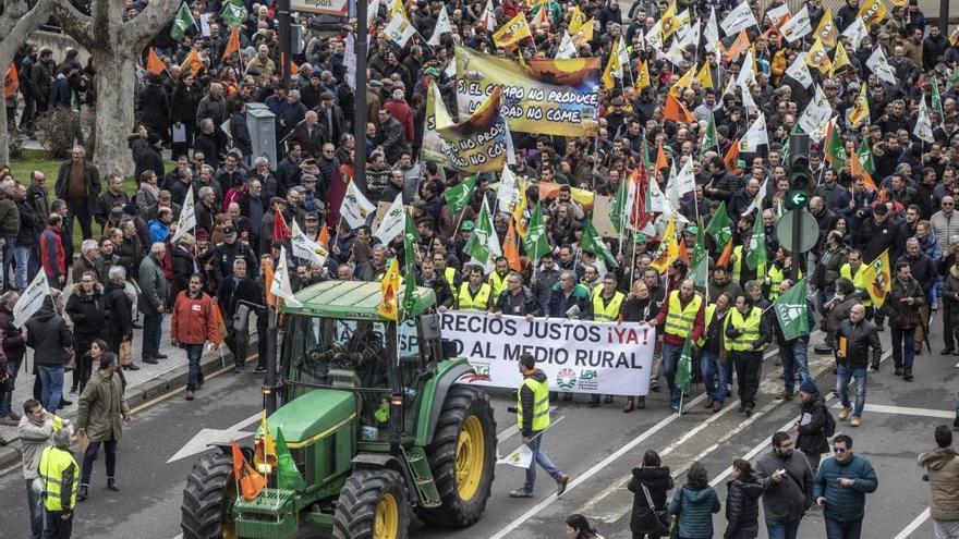 Tractorada en Zamora del pasado mes de enero.