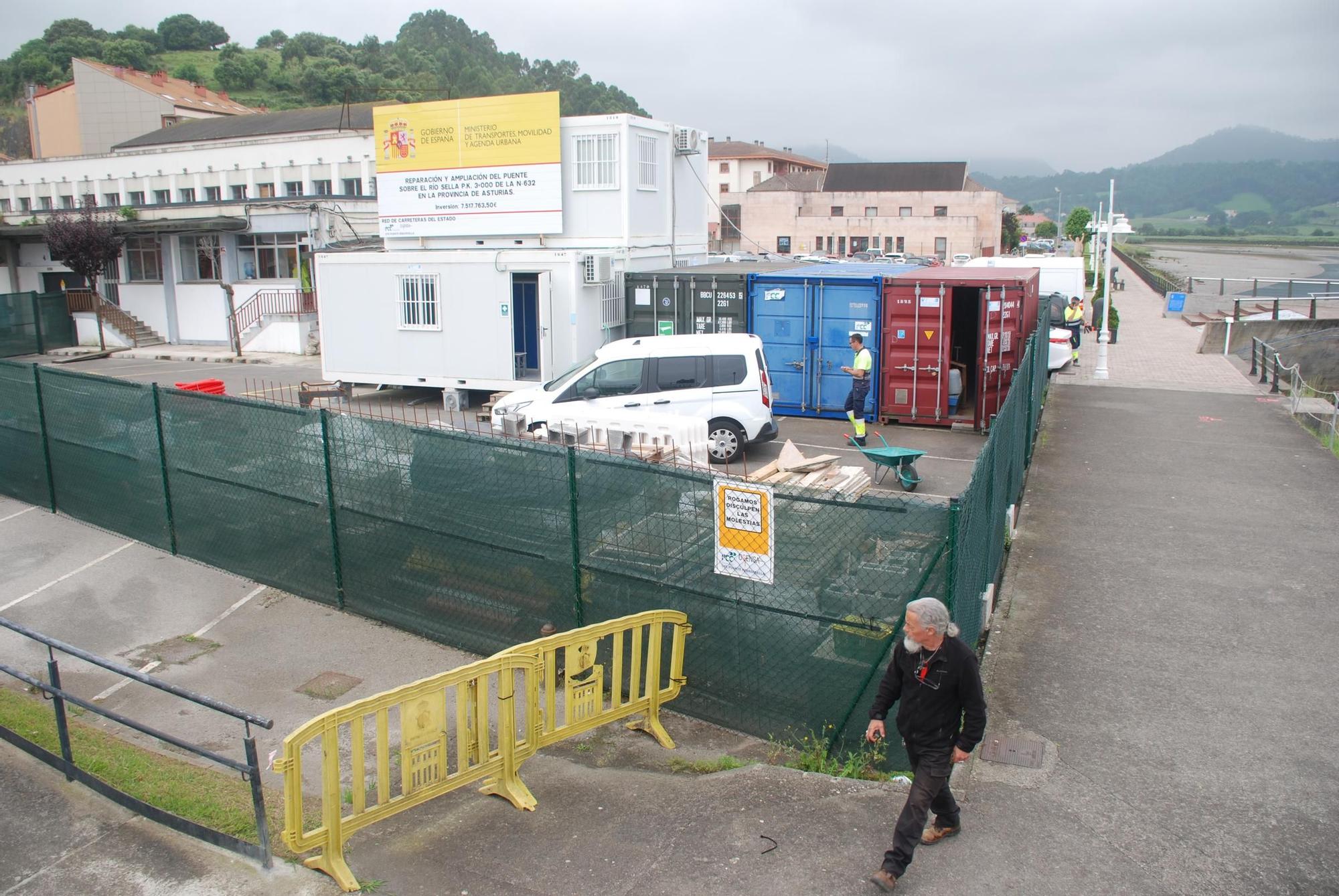 Ribadesella en obras: reanudados los trabajos en el puente y cerrada al tráfico la calle Comercio