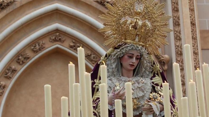 La Virgen de la Trinidad en su salida procesional del año pasado.