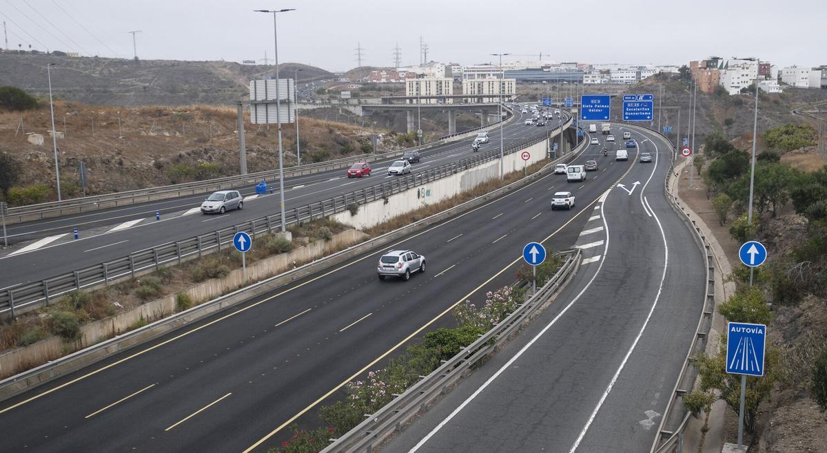 Zonas de cortes de tráfico en el Guiniguada