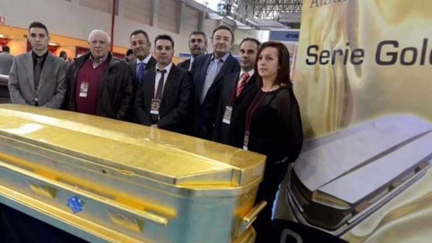 Gallego, durante la pasada feria Funergal que se celebra en Expourense.  // Brais Lorenzo