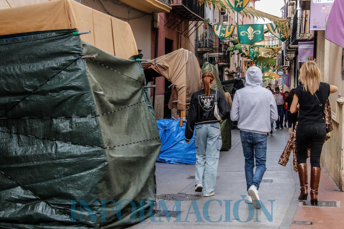 El viento obliga a suspender la Fira de Tots Sants de Cocentaina