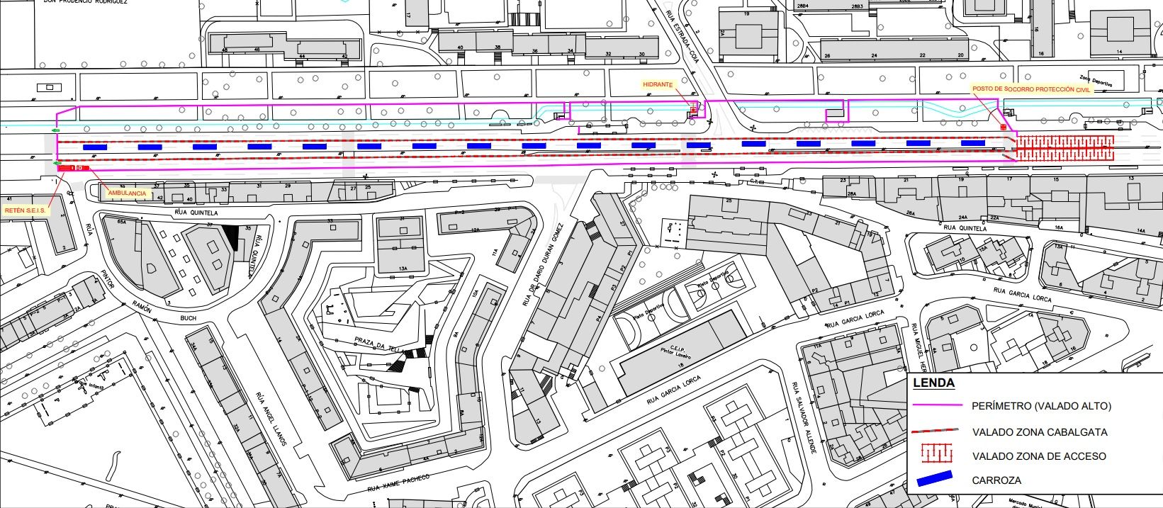 Plano de la Cabalgata de Reyes 2021 en Vigo