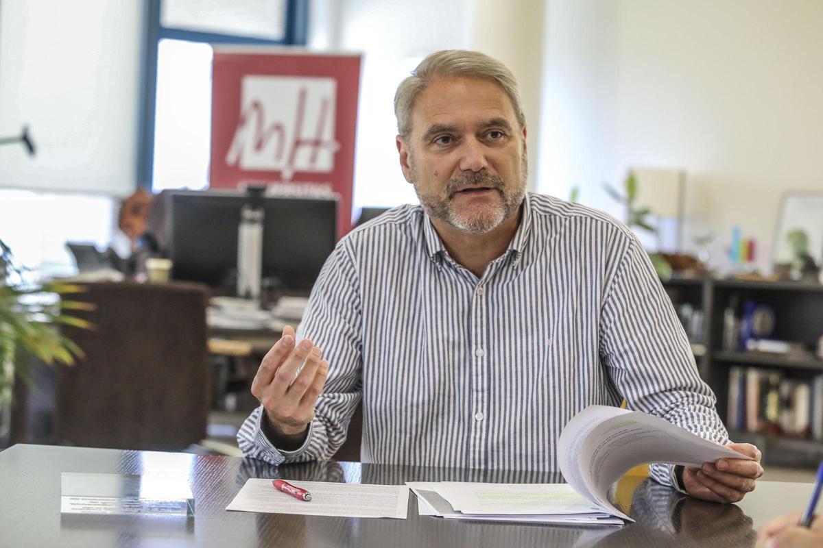 Juan José Ruiz, en un momento de la entrevista.