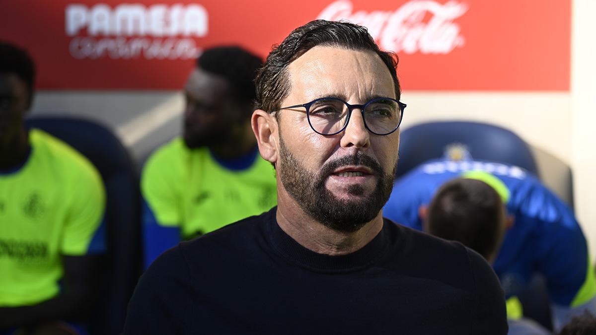 El entrenador del Getafe, José Bordalás, antes del partido de LaLiga EA Sports disputado por el Villarreal y el Getafe CF