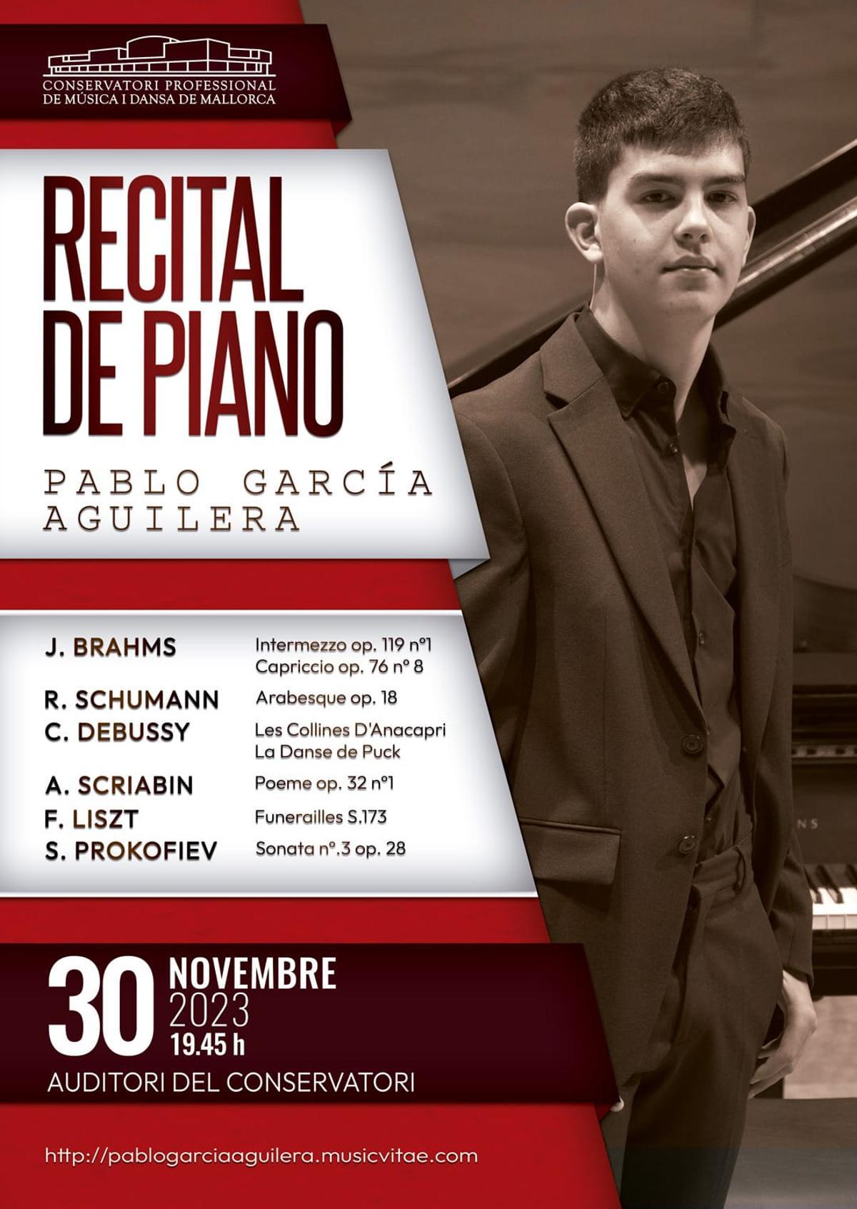 Cartel del concierto de García Aguilera