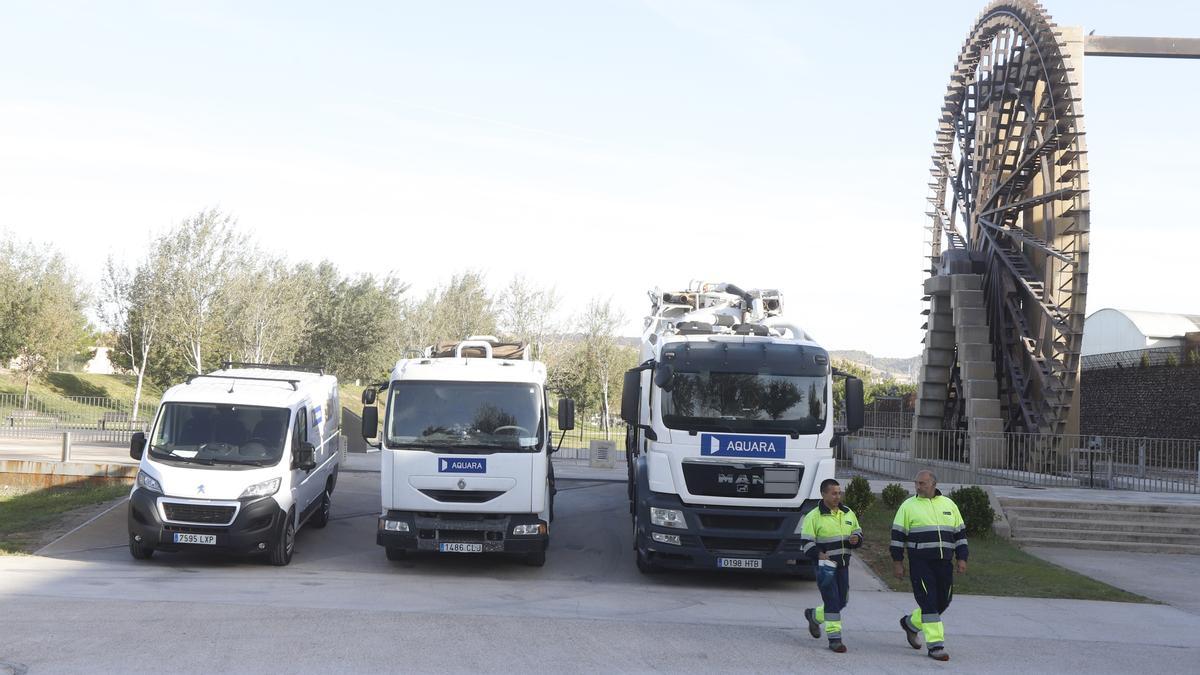 Aquara cuenta con equipos de varios tamaños para poder acceder a los cascos urbanos de los municipios