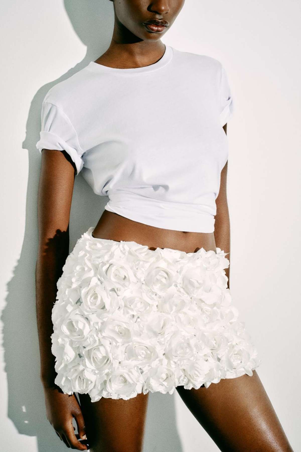 Falda de tul flores de Zara