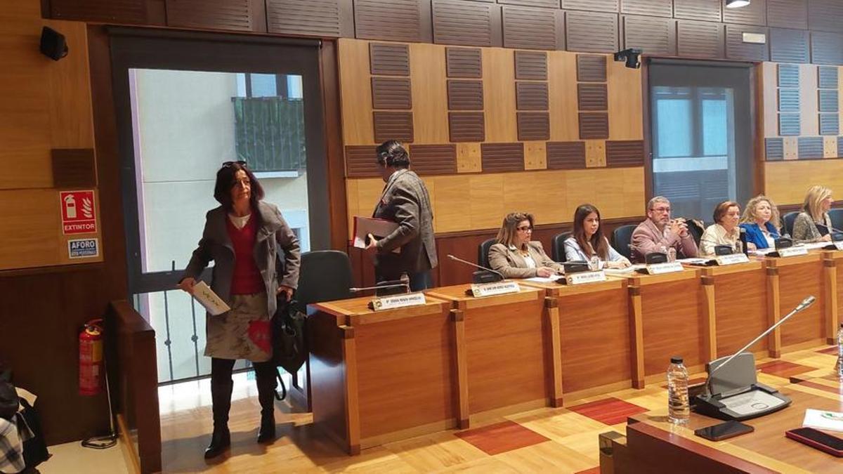 El grupo municipal de Vox en Huesca, el pasado mes de abril cuando abandonó el pleno.