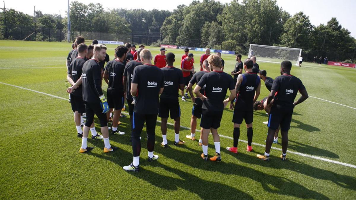 El Barça entrenó en las instalaciones de los NY Red Bull