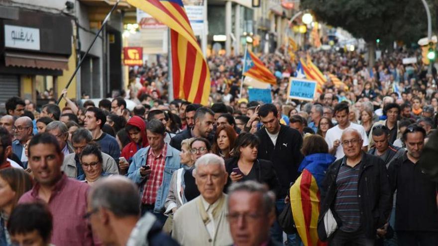 Imatge de la manifestació  a Manresa.