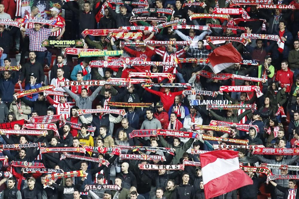 El partido entre el Sporting y la Cultural Leonesa, en imágenes