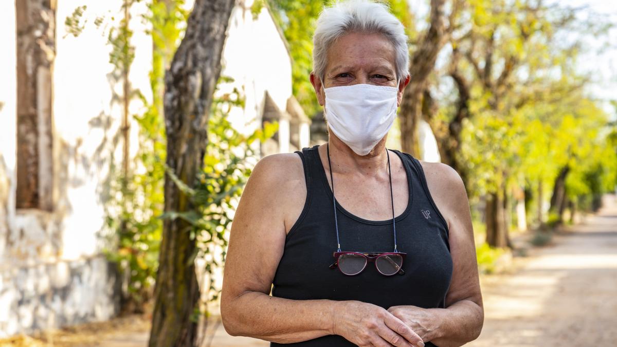 Ivonne Romero posa en Cáceres, ciudad en la que vive.