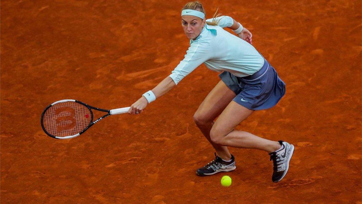 Kvitova, durante su partido de hoy