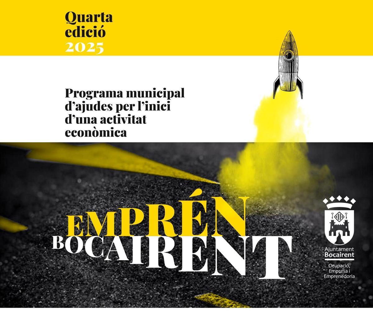 Cartel del programa Bocairent Emprén, diseño de Pablo Mestre.
