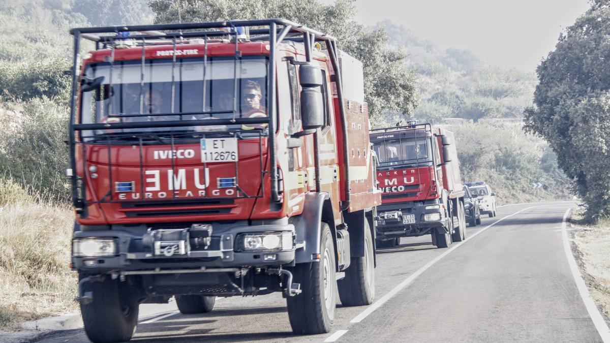 La UME desplazándose para ayudar en el incendio de la Vall d'Ebo