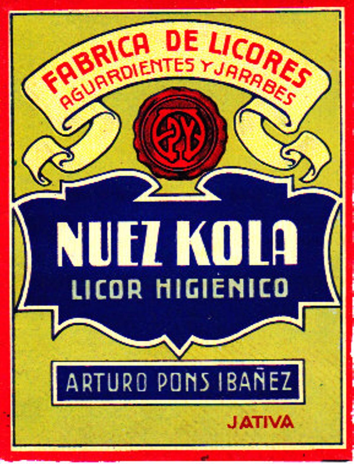Anuncio de una antigua licorera en la calle Reina.