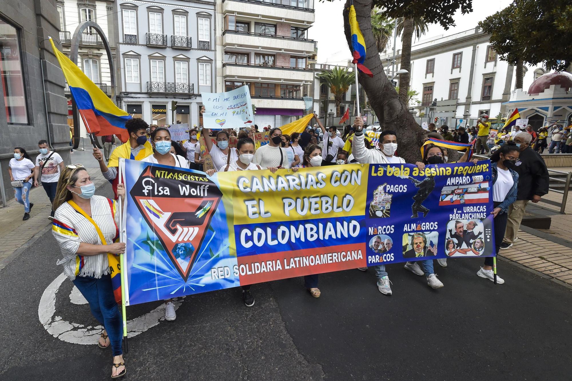 Manifestación por el respeto a los Derechos Humanos en Colombia
