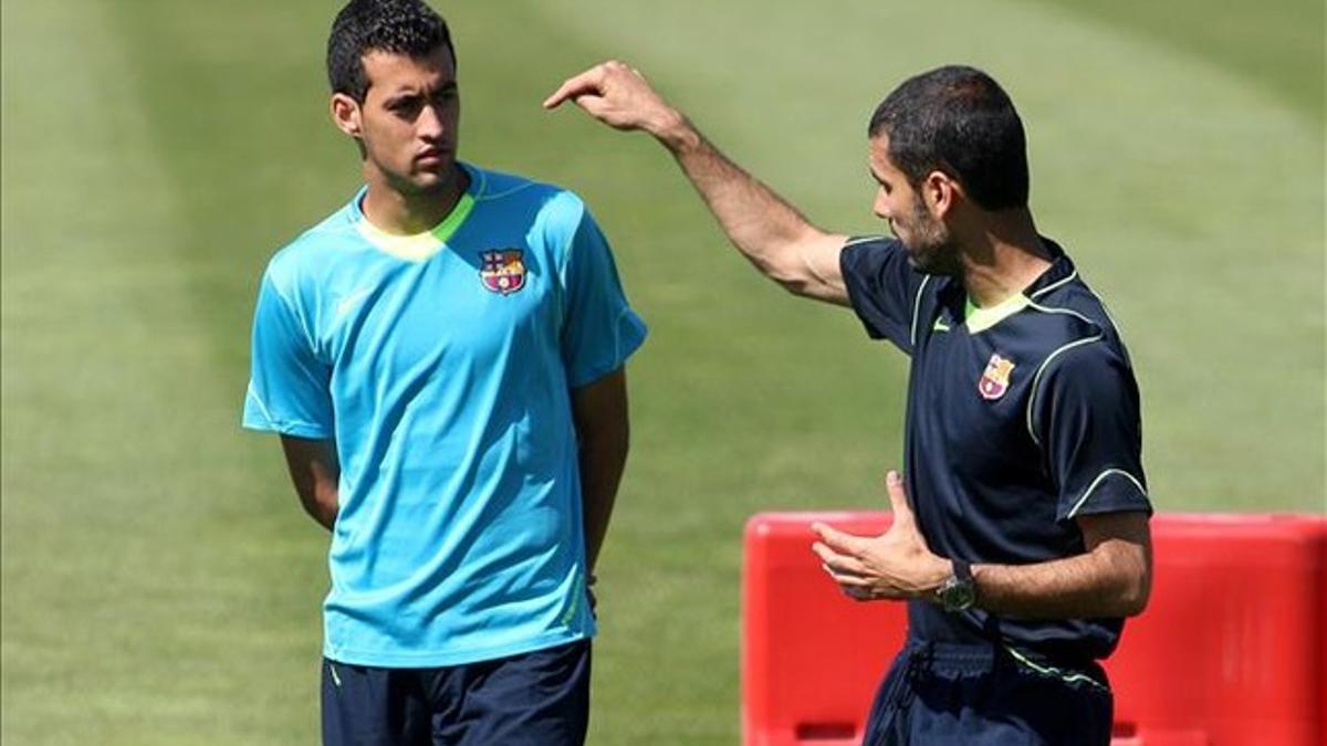Guardiola y Busquets se conocieron en el Barça B