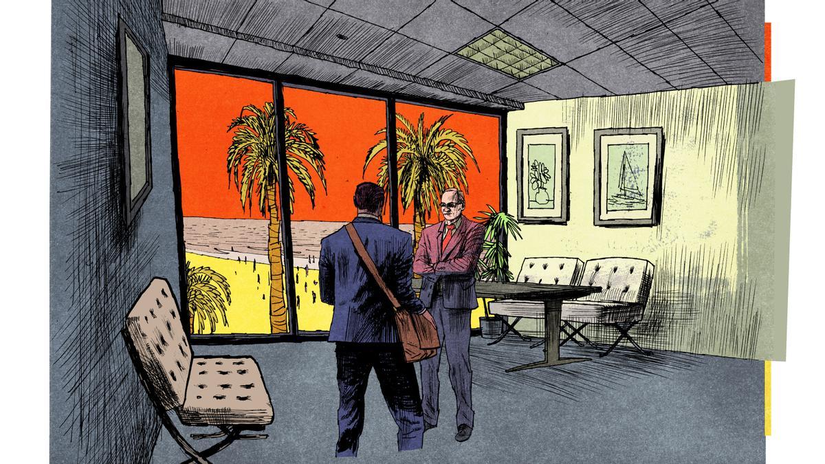 Consules honorarios, historia  3  Shadow Diplomants - story 3 - office scene (by Matt Rota - ProPublica - ICIJ)