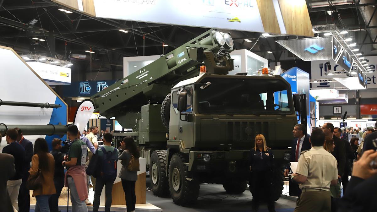 Una imagen de archivo de la Feindef 2023, la feria dedicada al sector de la defensa más importante de España.