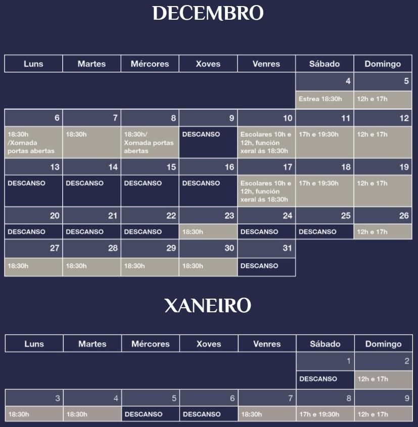 Funciones y horarios del Circo de la Navidad en Vigo 2021.