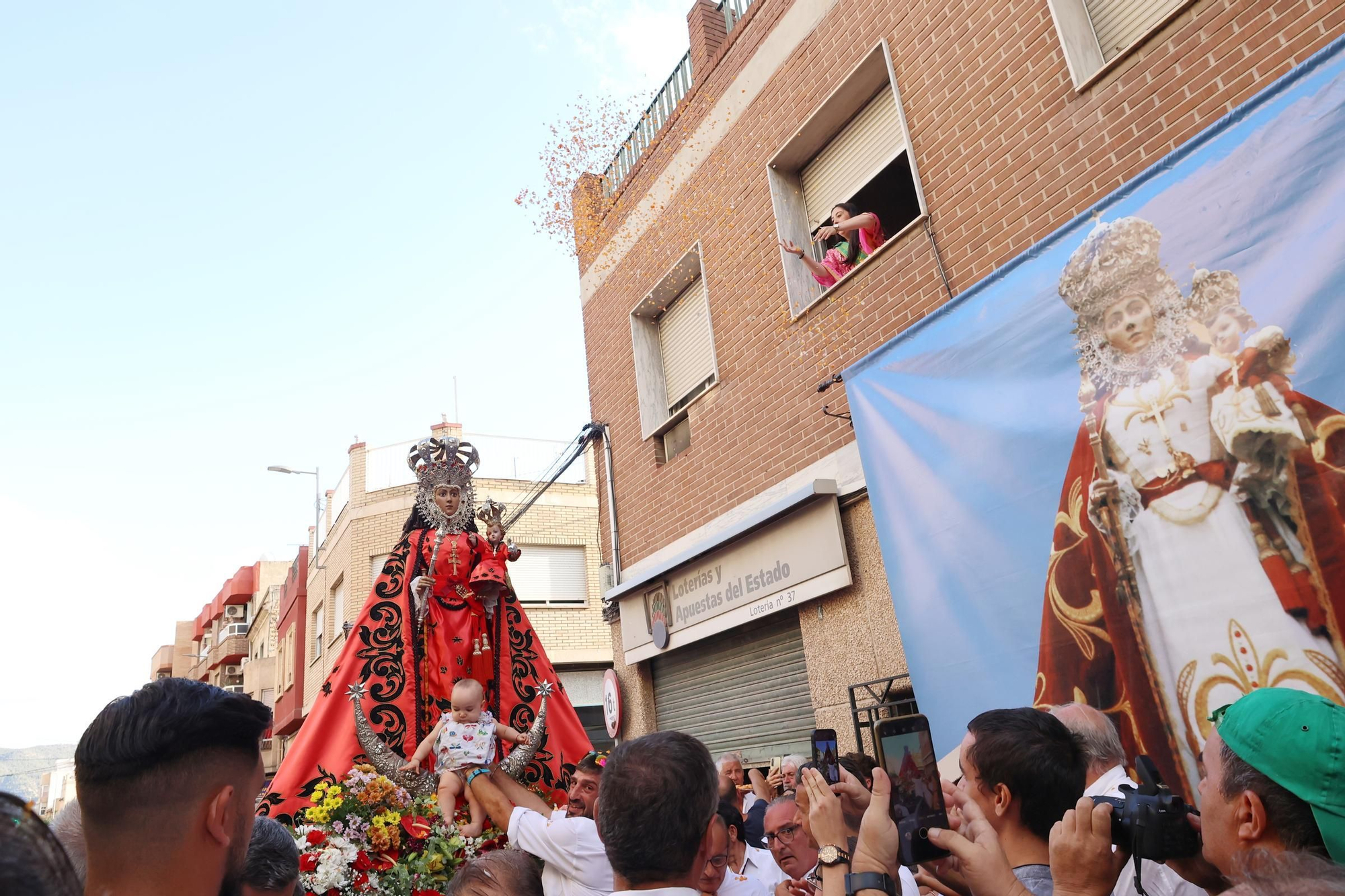 La llegada de la Virgen de la Fuensanta a Murcia para la Feria, en imágenes.