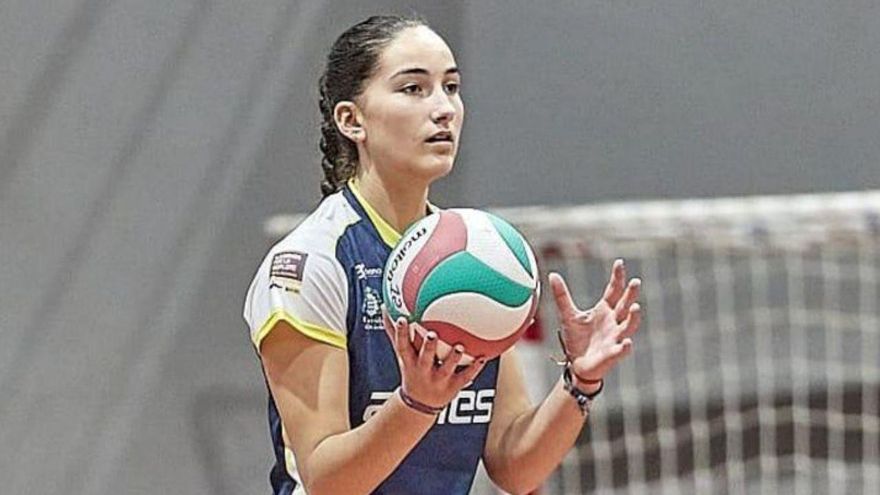María Fernández, en un partido de La Curtidora. |
