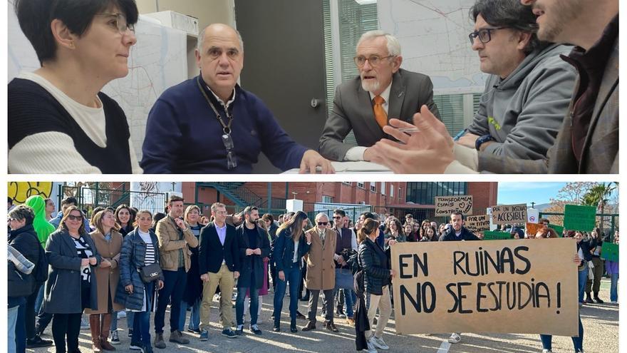 El Ayuntamiento de Benicarló y el IES Ramón Cid se reúnen para desbloquear la reforma del instituto y los estudiantes se manifiestan