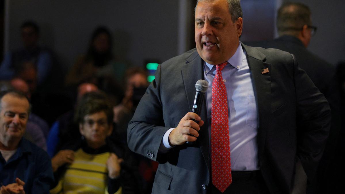 El exgobernador de Nueva Jersey Chris Christie, el pasado 27 de marzo durante un acto en New Hampshire.