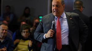 El exgobernador de Nueva Jersey Chris Christie, el pasado 27 de marzo durante un acto en New Hampshire.