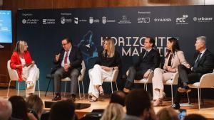 Los alcaldes de Boadilla, Francisco Javier Úbeda; Paloma Tejero; Las Rozas, Gustavo Adolfo Rico (vicealcalde); Majadahonda, Lola Moreno, y Villanueva del Pardillo, Eduardo Fernández.