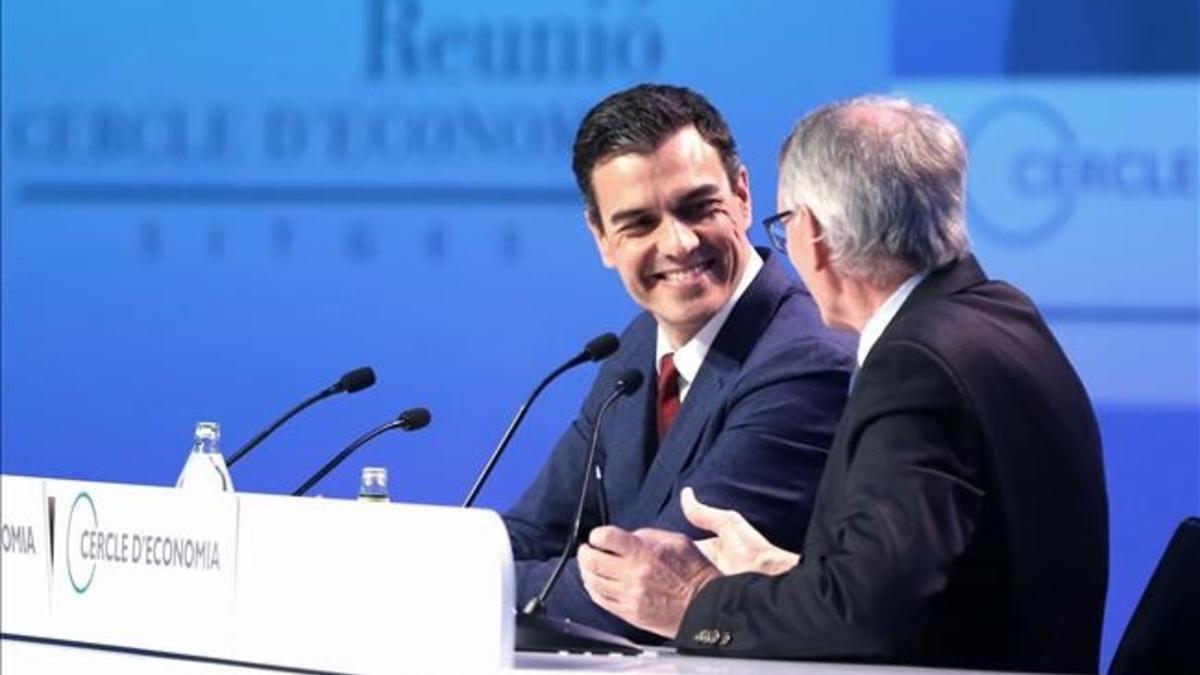 Pedro Sánchez en las jornadas del Cercle d'Economía en Sitges