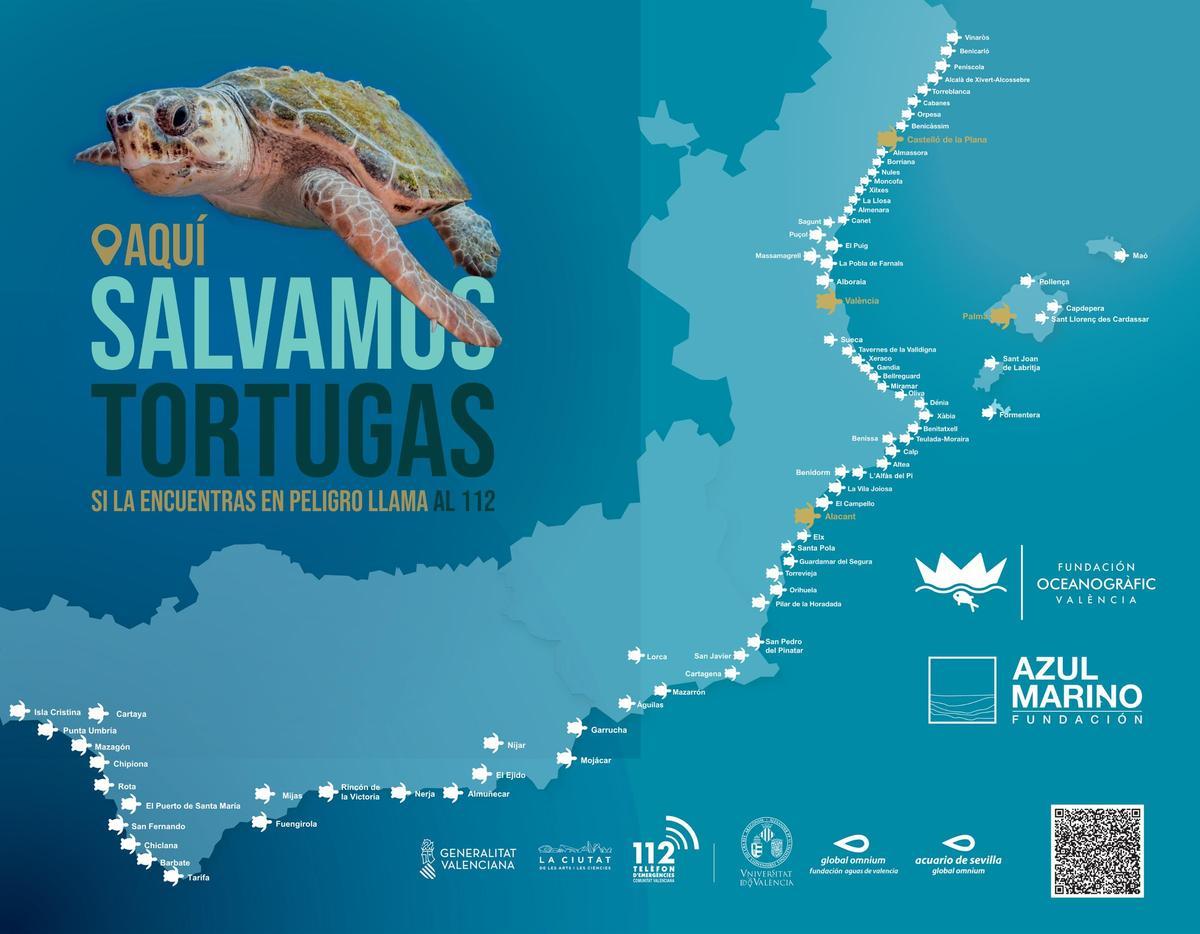 Campaña "Aquí salvamos tortugas".